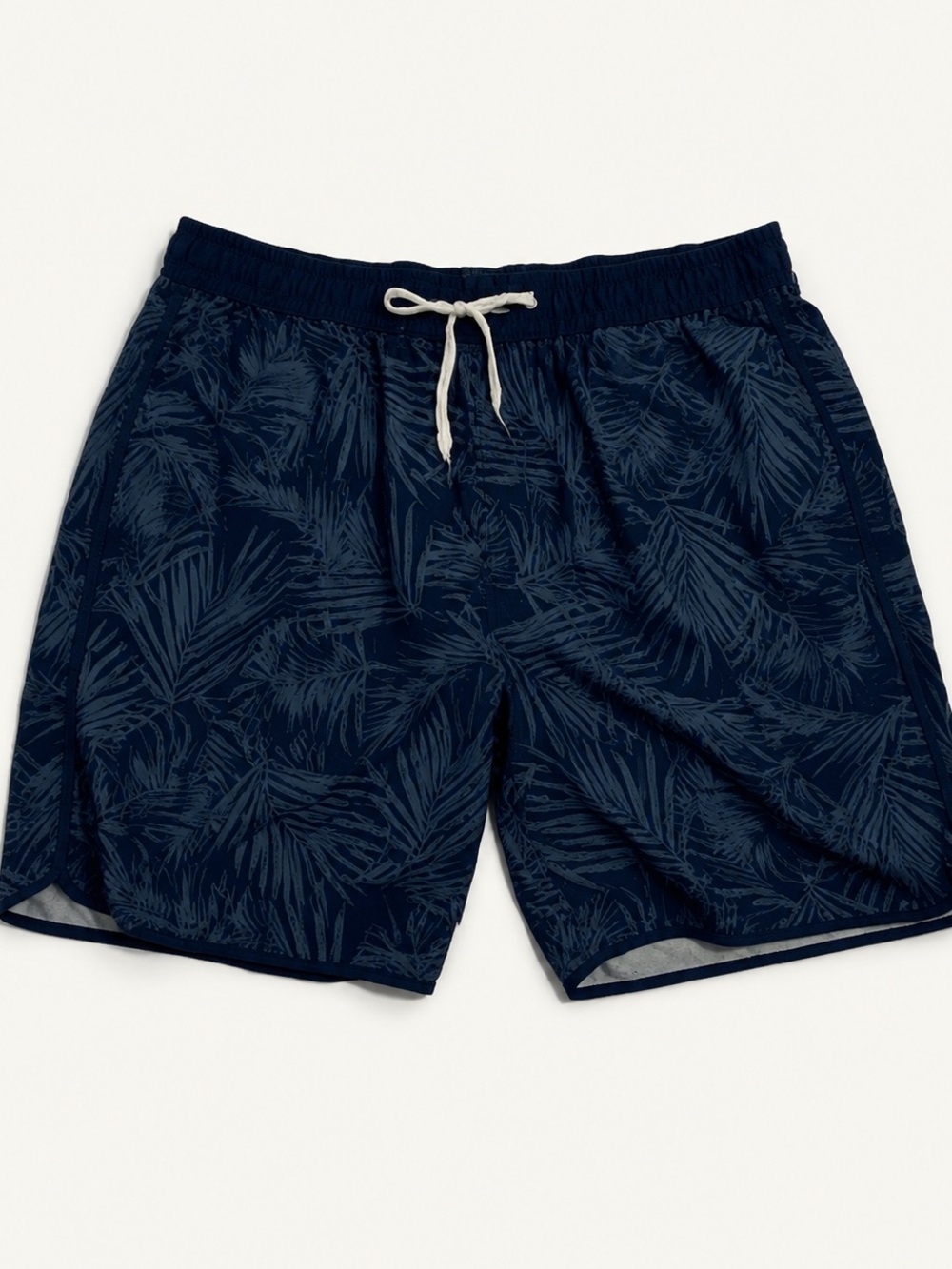 Fair Harbor XL Navy Palm Print Swim Trunks
